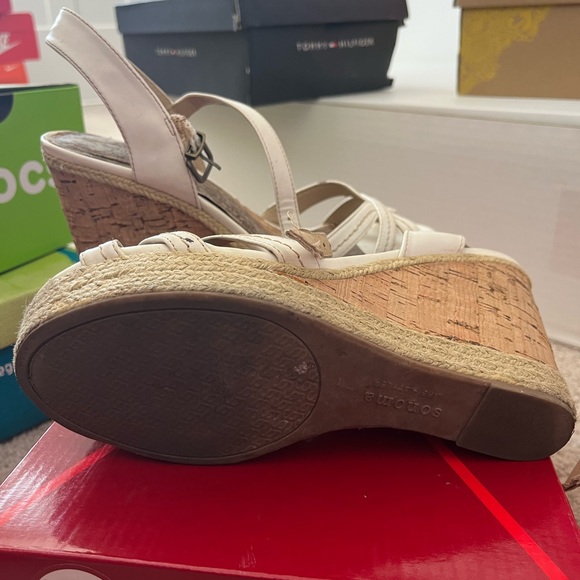 white cork wedges - Picture 3 of 3